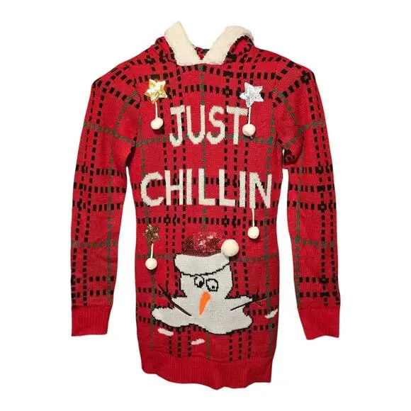 white christmas dresses Women's Light Strand Sweater Dress